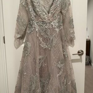 Elegant Beaded Evening Gown